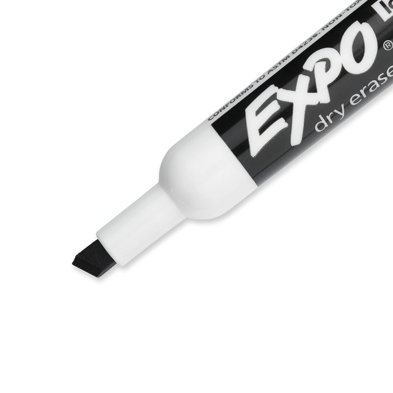 EXPO Low Odor Dry Erase Markers, Chisel Tip, Black, 2 Pack - Image 3